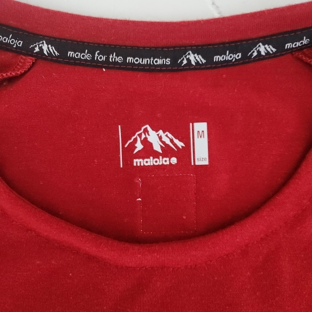 MALOJA Anderterm short sleeve shirt mountain bike red size medium - Picture 8 of 14